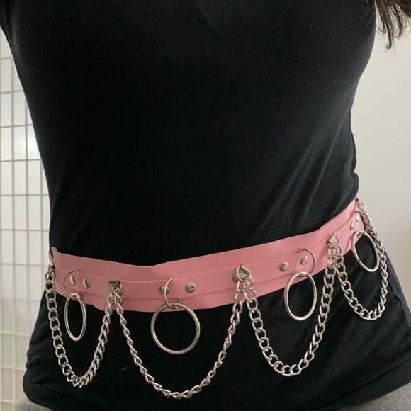 Accessories Brand New Pink O Ring Chain Goth Belt Poshmark